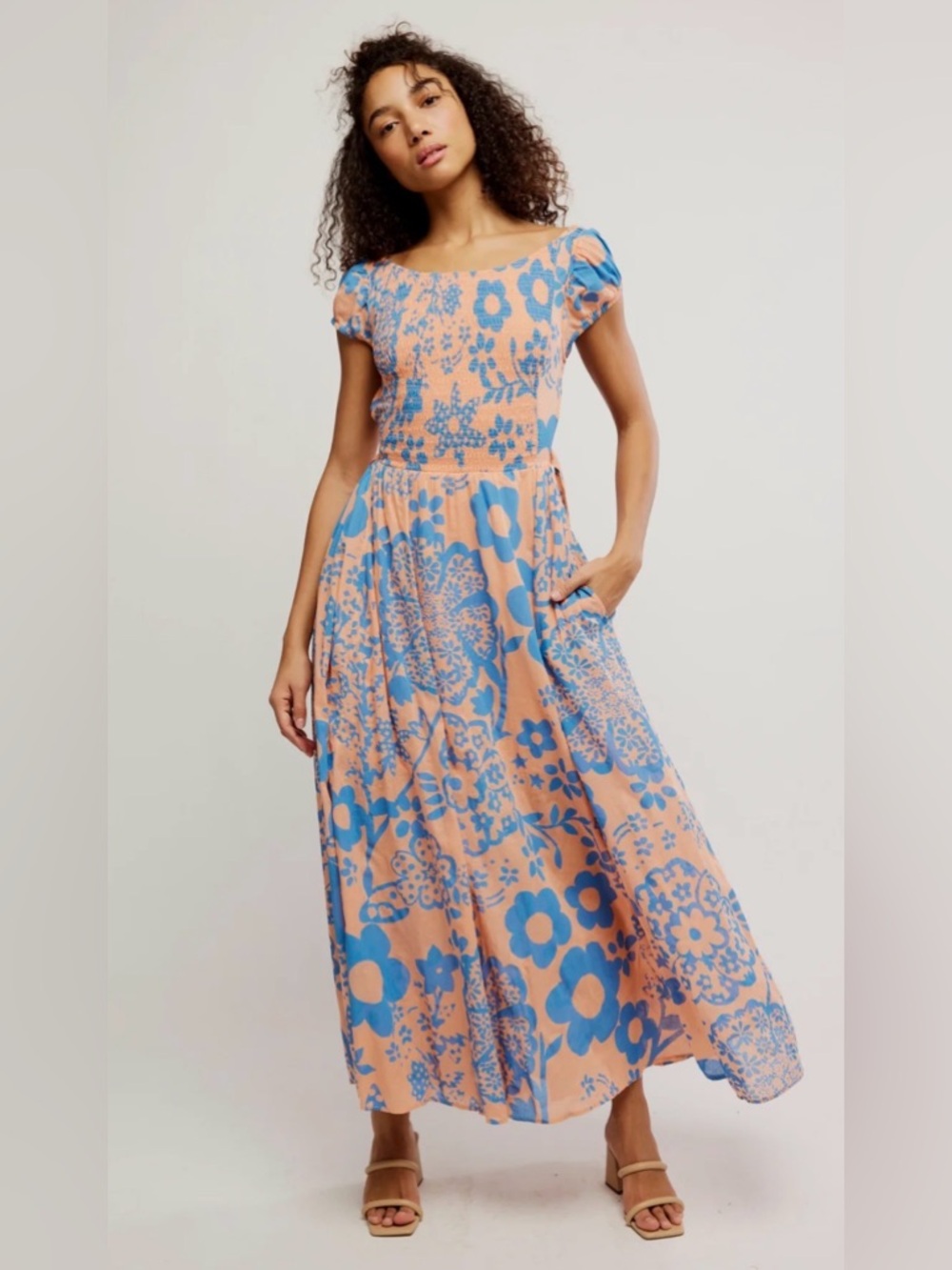 FREE PEOPLE Ultraviolet Dress Pale Pink Combo size extra small